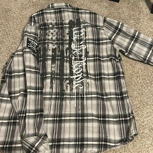 We The People flannel button up XL